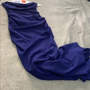 Nicole Miller Navy Blue strapless gown
